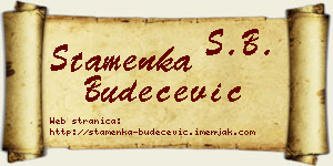 Stamenka Budečević vizit kartica